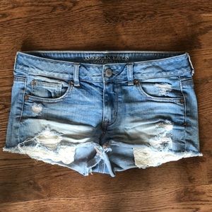 American Eagle Stretch Shortie Jean Shorts